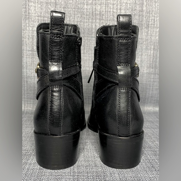 Sam Edelman Women's Brawley Buckled Ankle Boots Black Leather 6M - Picture 5 of 6